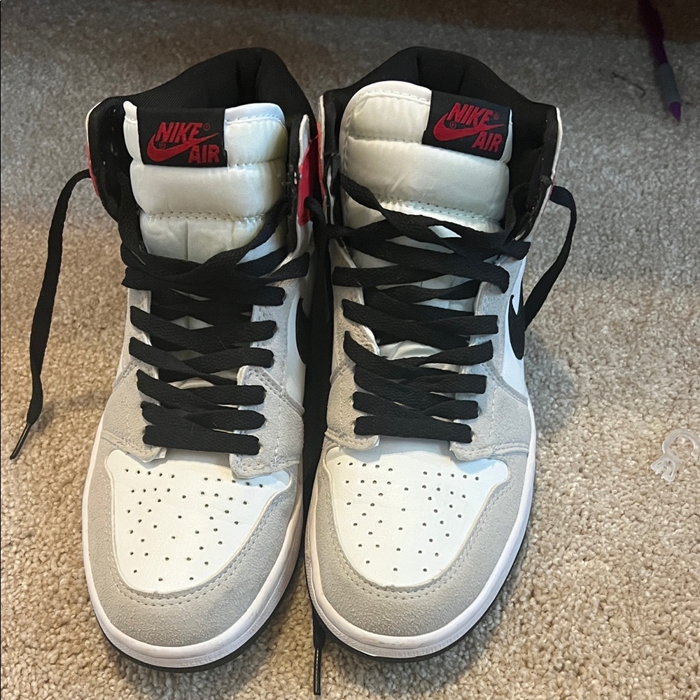 Nike Air High-Top Sneakers in Black, White, and Red